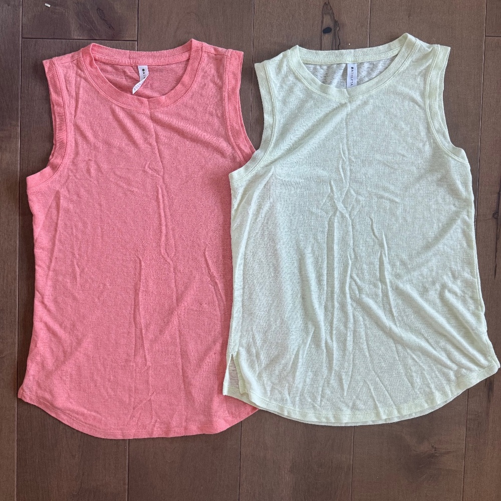 Lot of 2 Athleta- "Breezy" Tanks- Size XS
